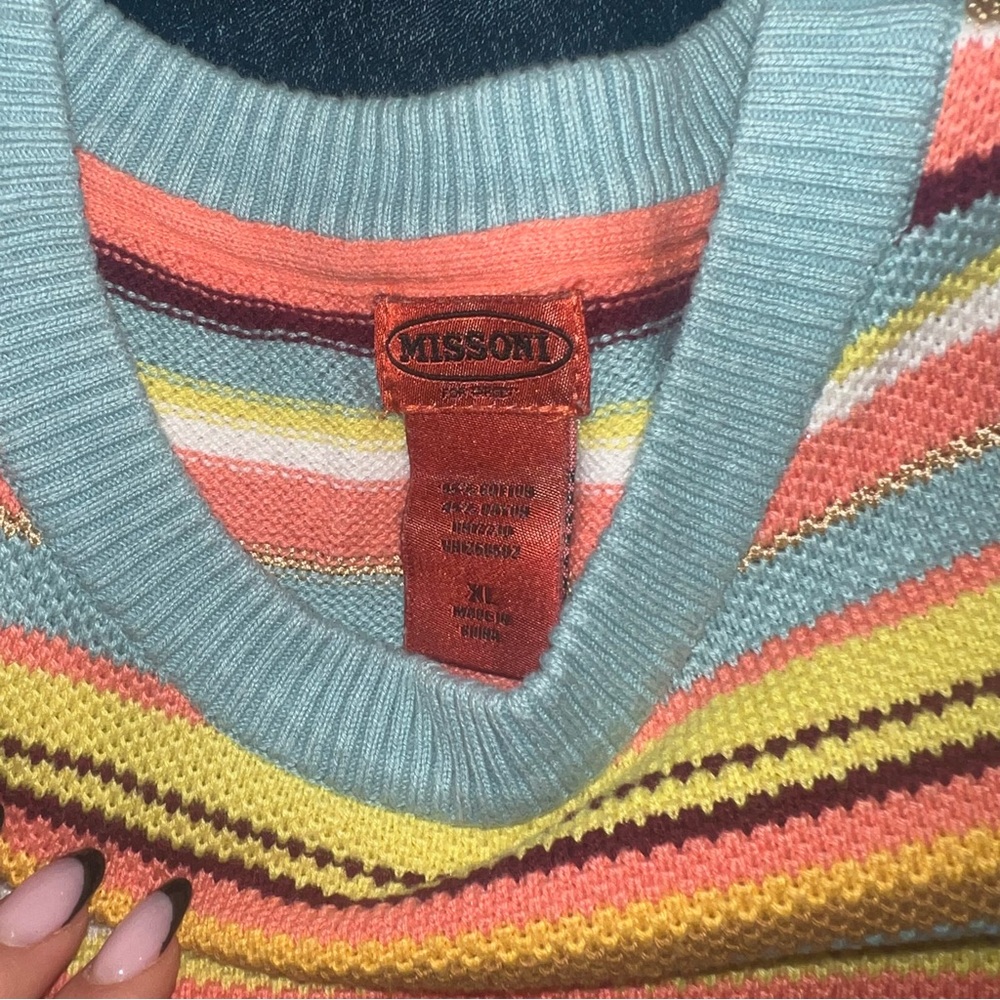 Rare Missoni for Target Colorful Striped Sleeveless Top - Size S / Kids XL - Picture 2 of 5